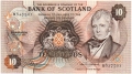 Bank Of Scotland 10 Pound Notes 10 Pounds, 12. 1.1977